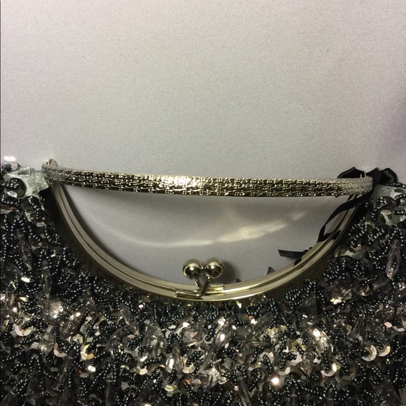 Gray Sequins Clutch - Picture 2 of 3